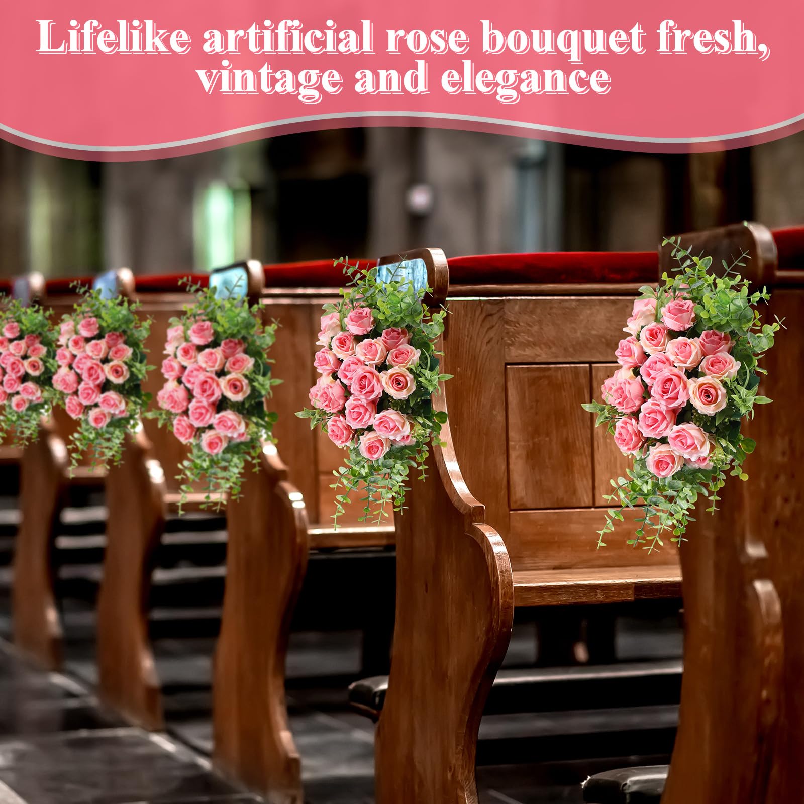 Amazon.com: Zeyune 8 Pack 12 Inch Artificial Rose Bouquet, Pink